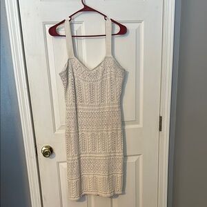 Taylor White Sundress Sleeveless Spaghetti Strap Mini